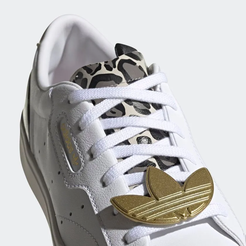 Adidas Women's Sleek Shoes - Cloud White / Brown Leopard / Gold