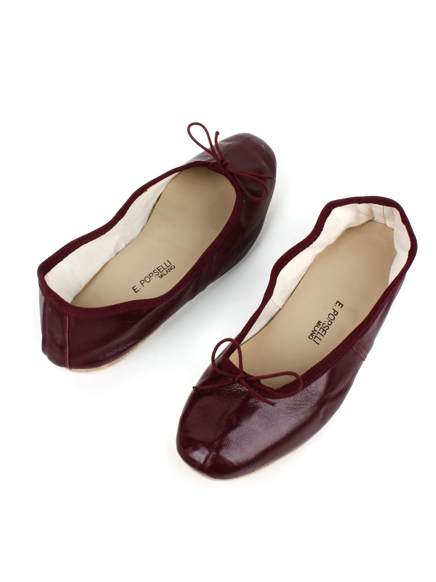 Ballet Flats_Burgundy Leather