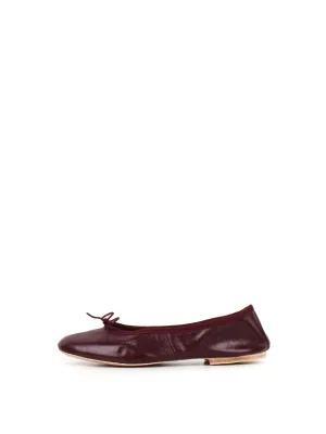 Ballet Flats_Burgundy Leather