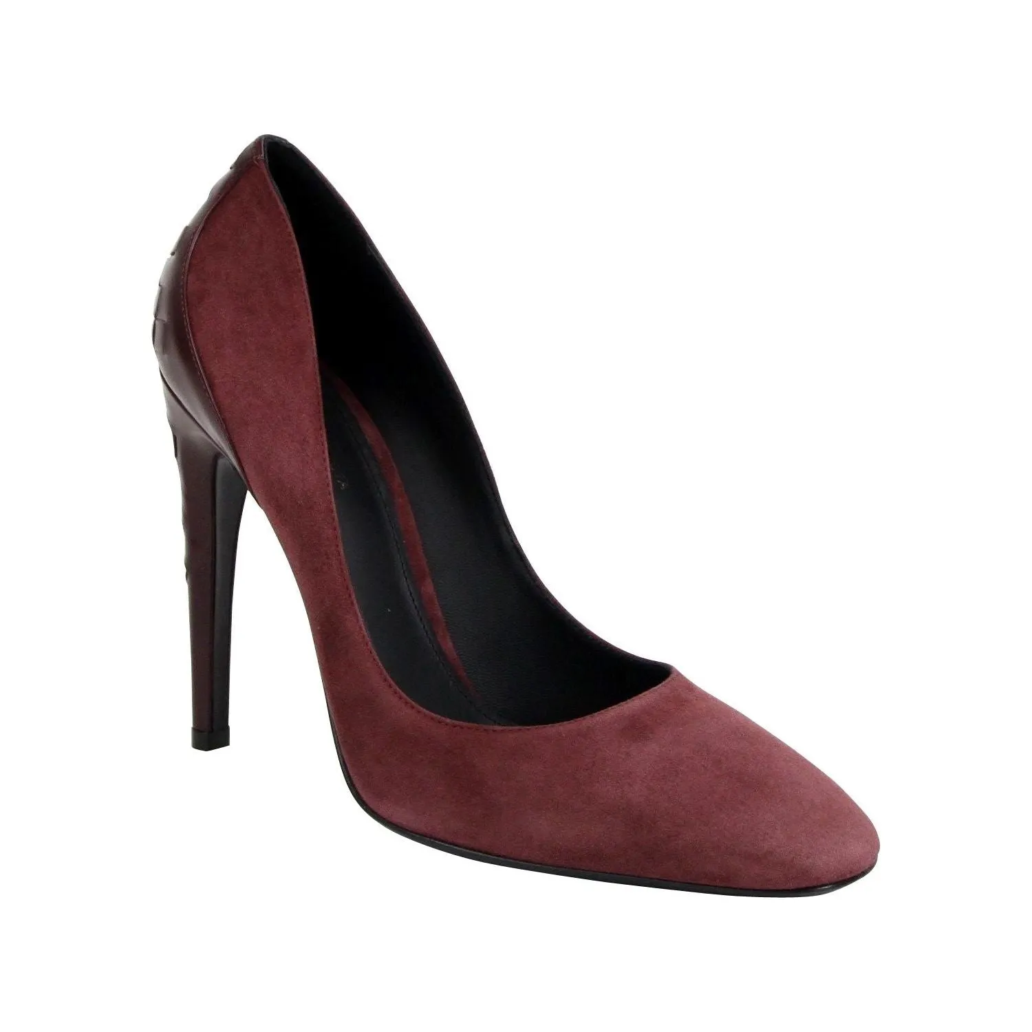 Bottega Veneta Women's Dark Rose Suede Leather Luxe Heels