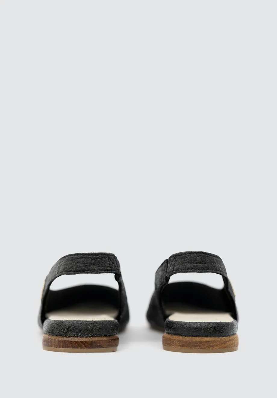 Cannes CEQ - Sling Back Flat Shoes | Charcoal