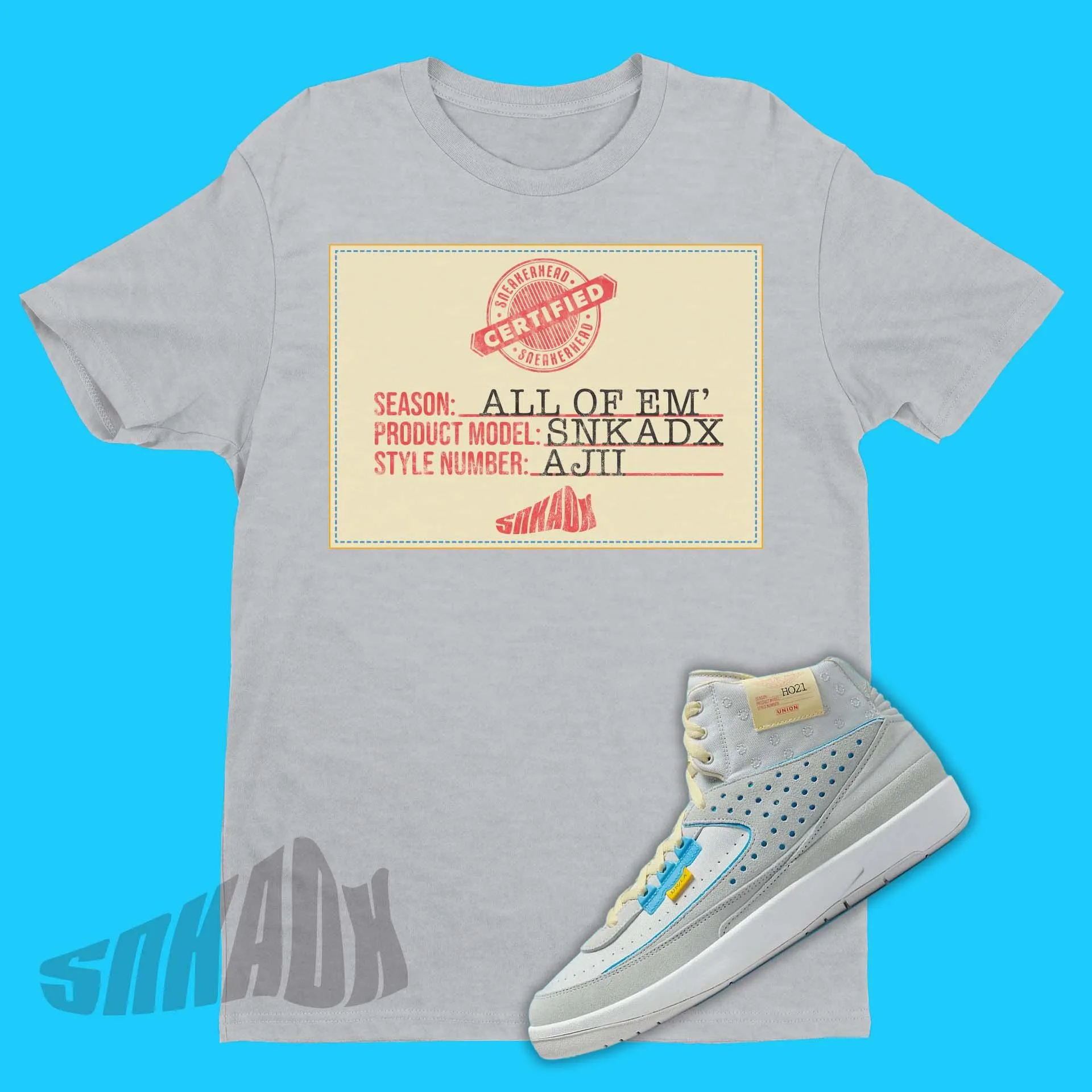 Certified Sneakerhead Shirt To Match Union LA Air Jordan 2 Grey Fog