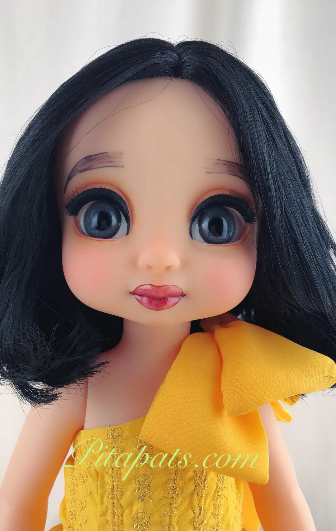 Custom Disney Animator Doll Snow White Goddess In Bright Yellow Golden Dress