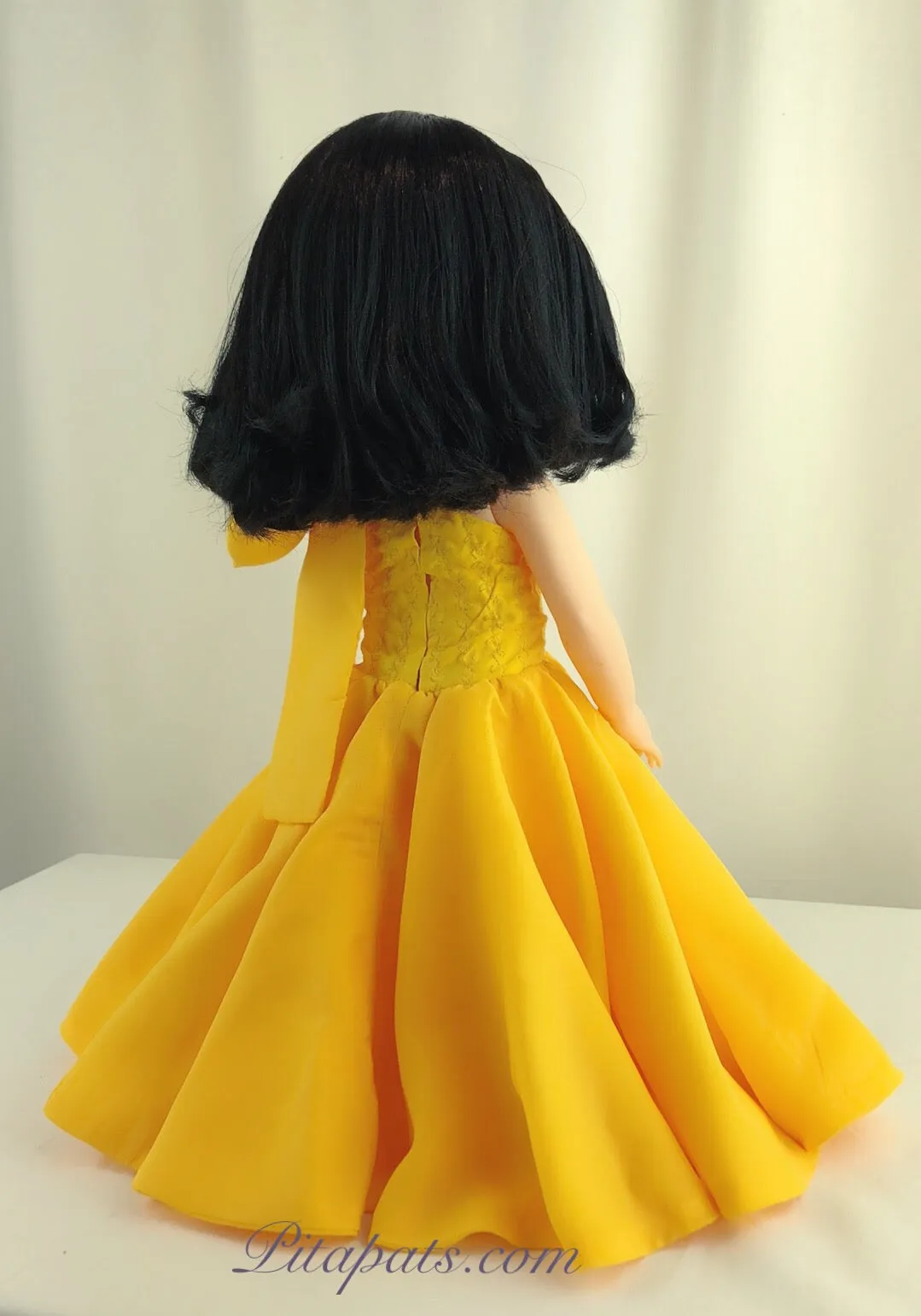 Custom Disney Animator Doll Snow White Goddess In Bright Yellow Golden Dress