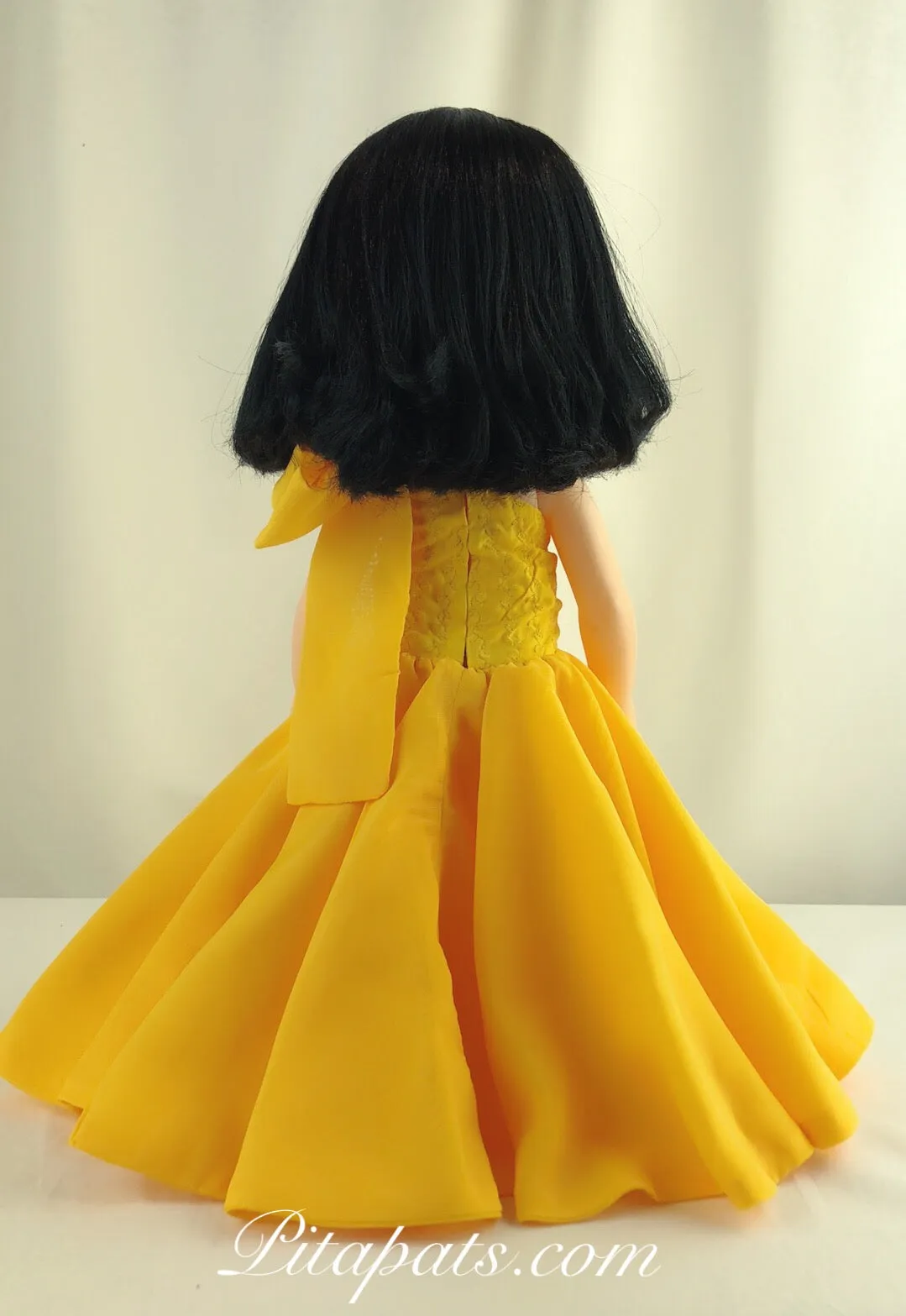 Custom Disney Animator Doll Snow White Goddess In Bright Yellow Golden Dress