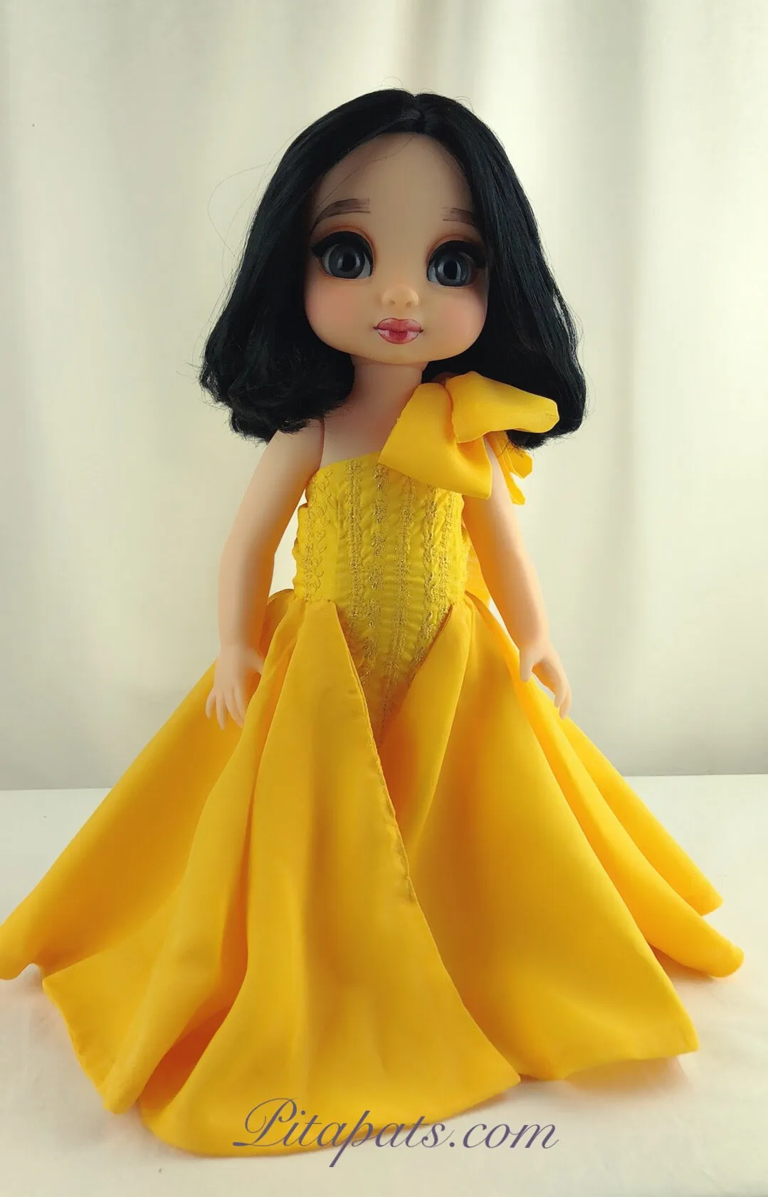 Custom Disney Animator Doll Snow White Goddess In Bright Yellow Golden Dress