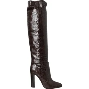 Dolce & Gabbana High Heels Brown Exotic Leather Boots