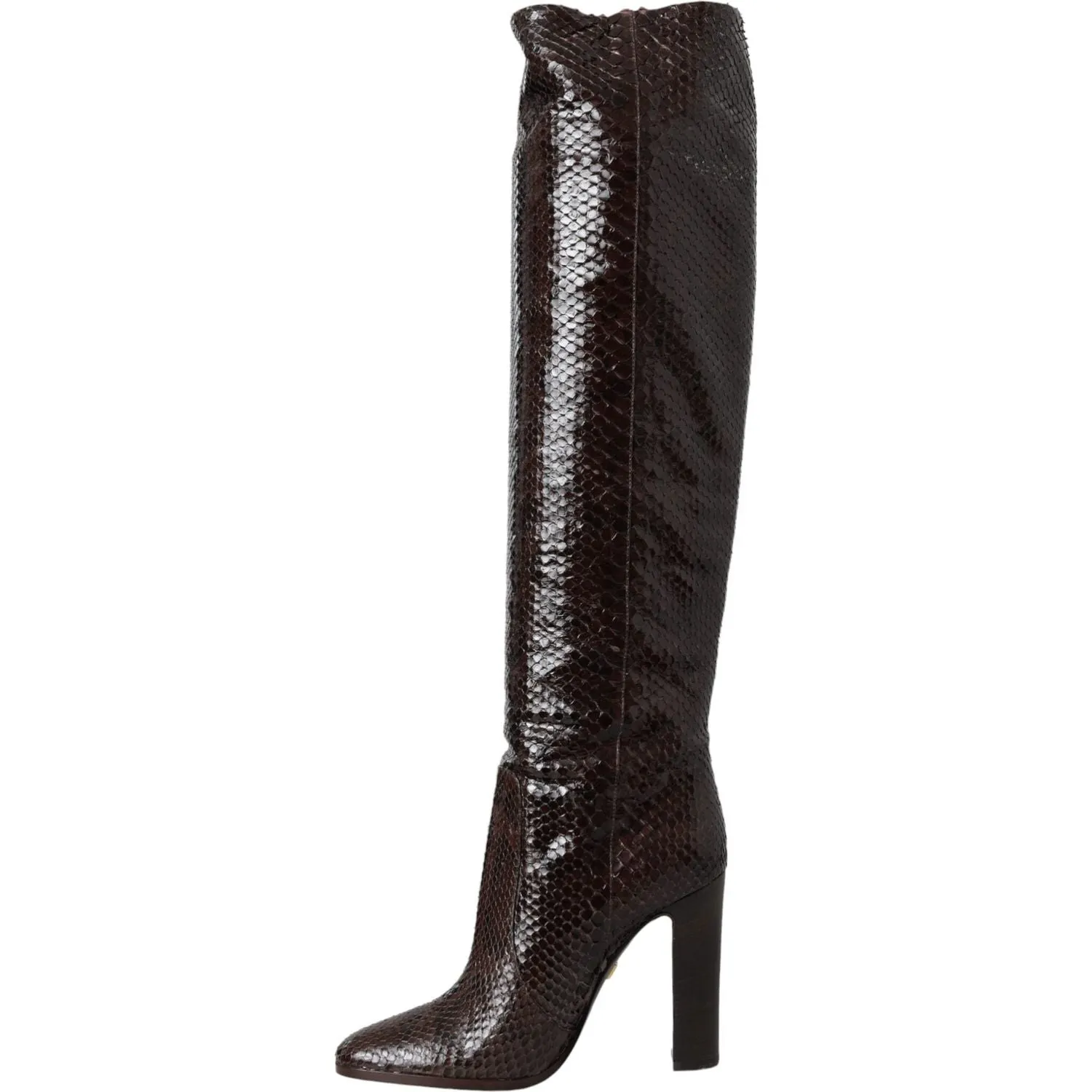 Dolce & Gabbana High Heels Brown Exotic Leather Boots