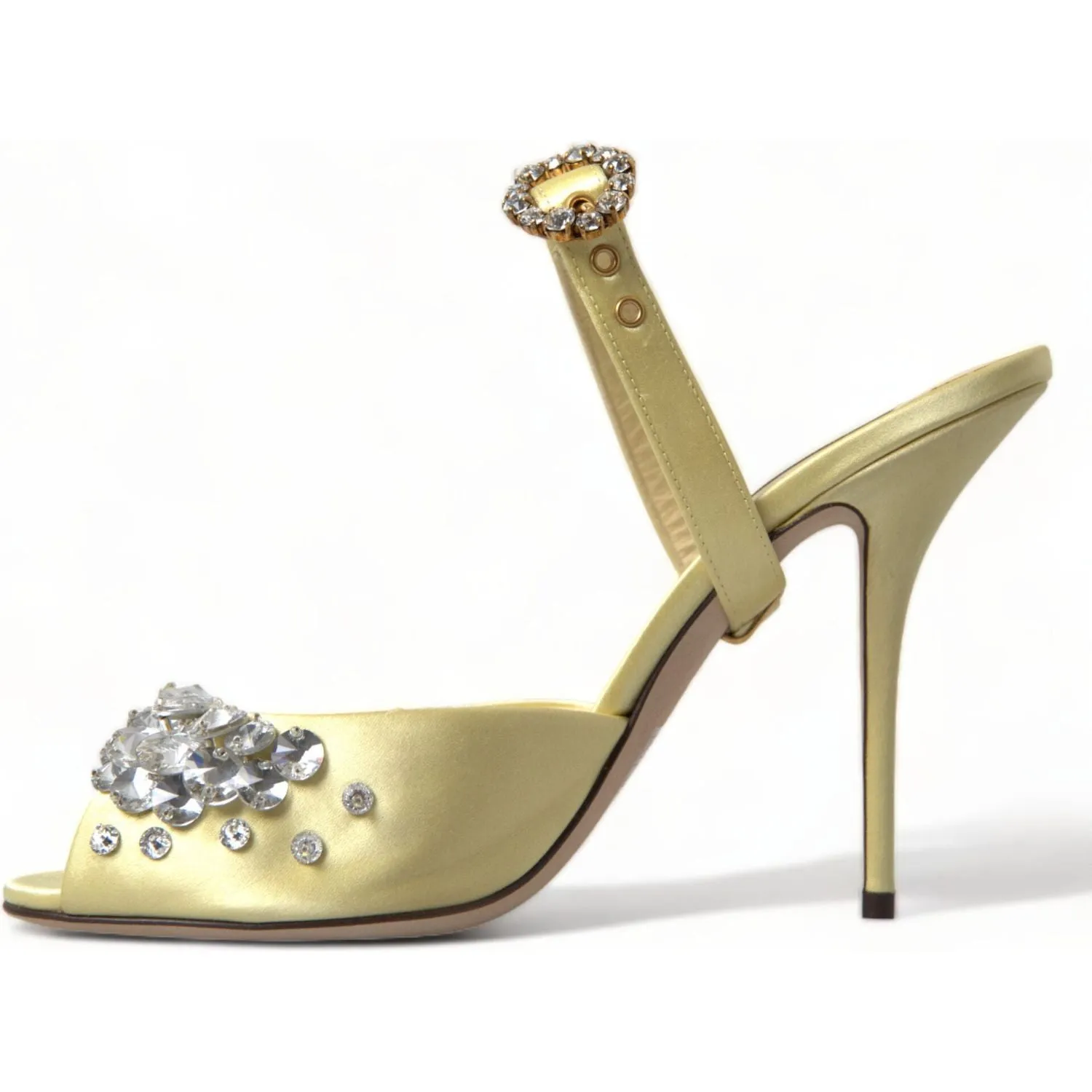 Dolce & Gabbana Crystal Embellished Silk Sandals