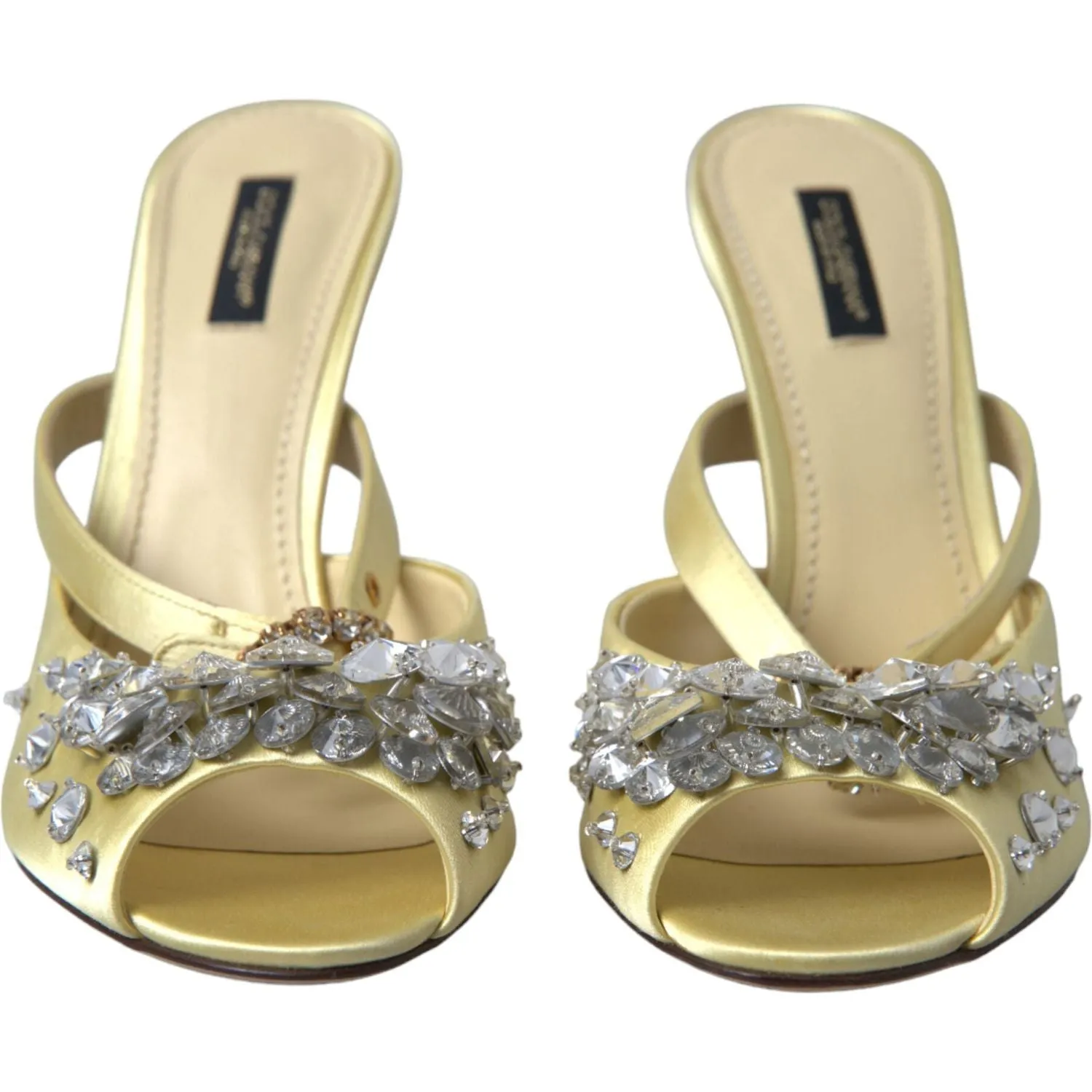 Dolce & Gabbana Crystal Embellished Silk Sandals