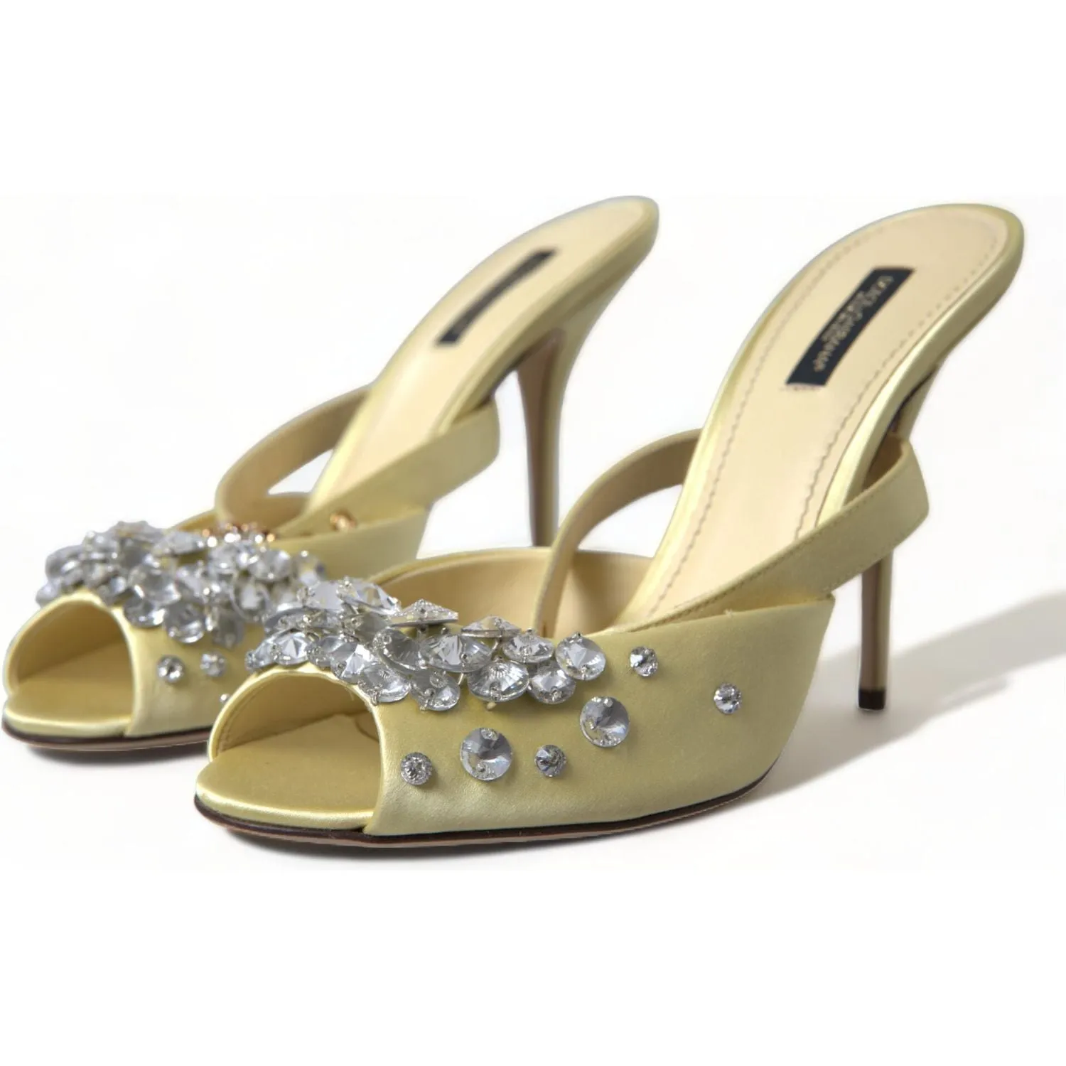 Dolce & Gabbana Crystal Embellished Silk Sandals