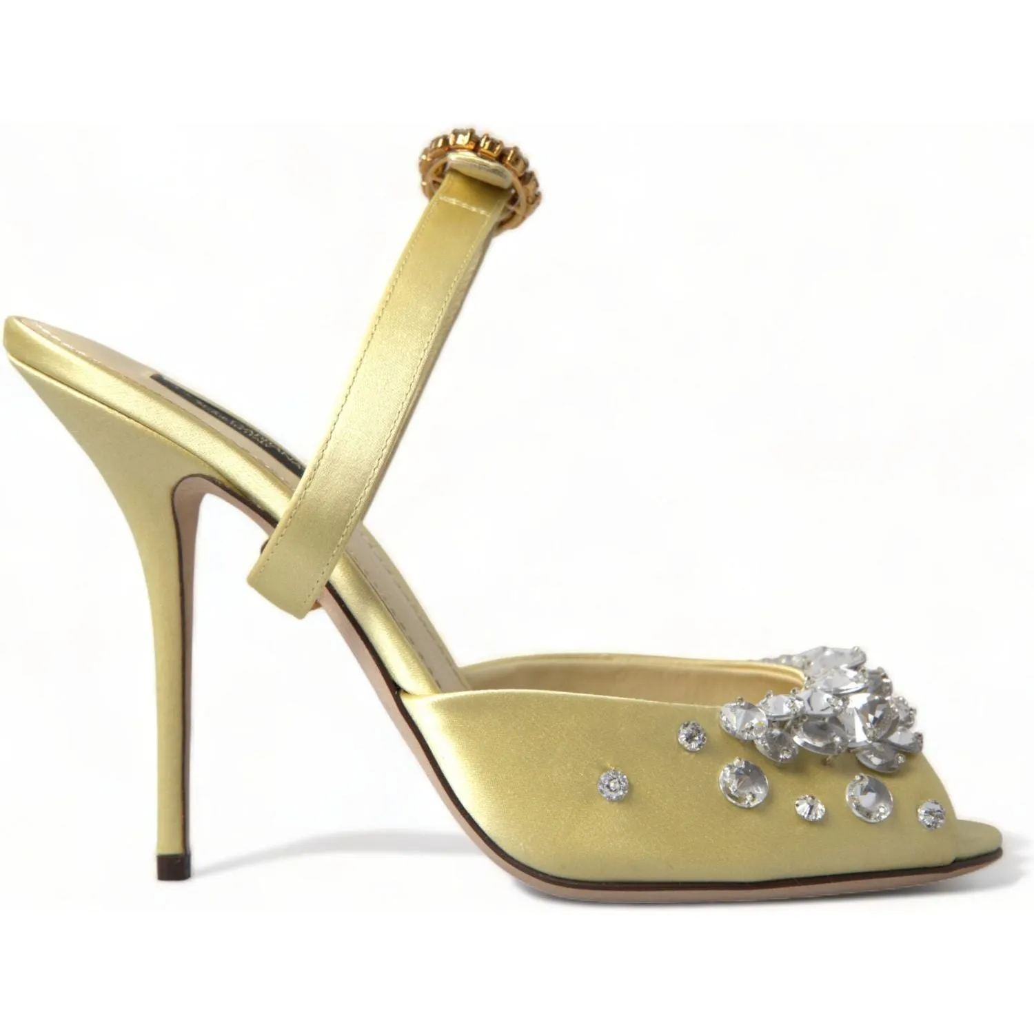 Dolce & Gabbana Crystal Embellished Silk Sandals