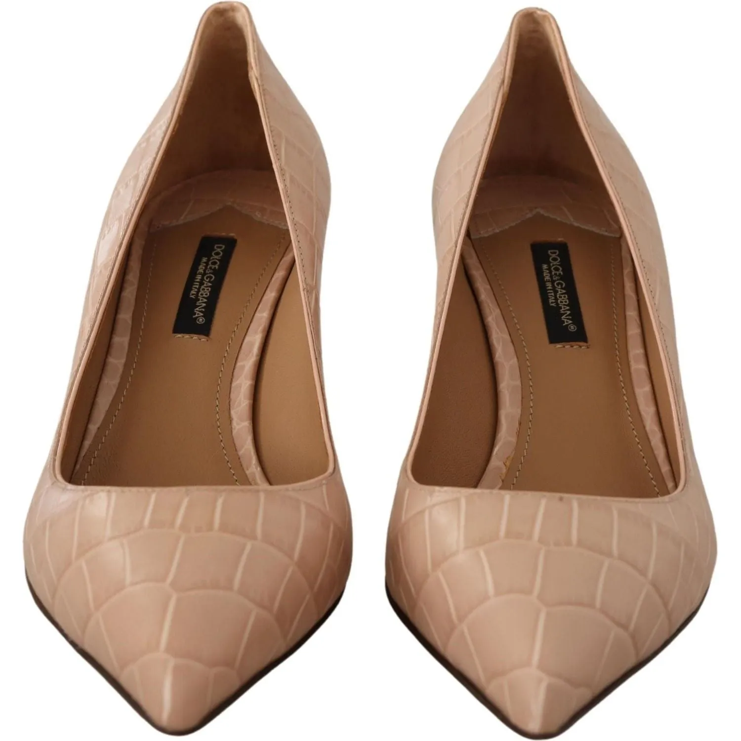 Dolce & Gabbana Elegant Beige Leather Pumps