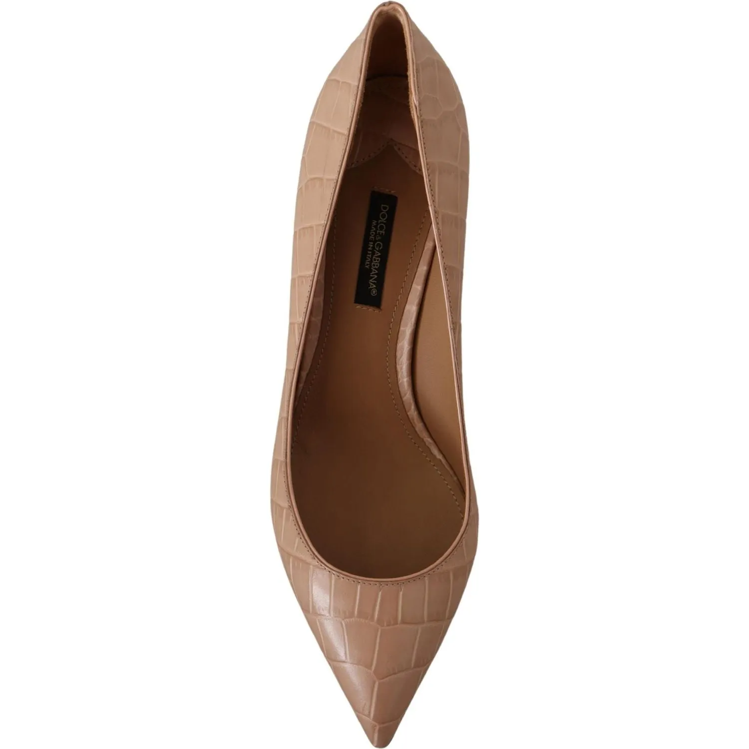 Dolce & Gabbana Elegant Beige Leather Pumps