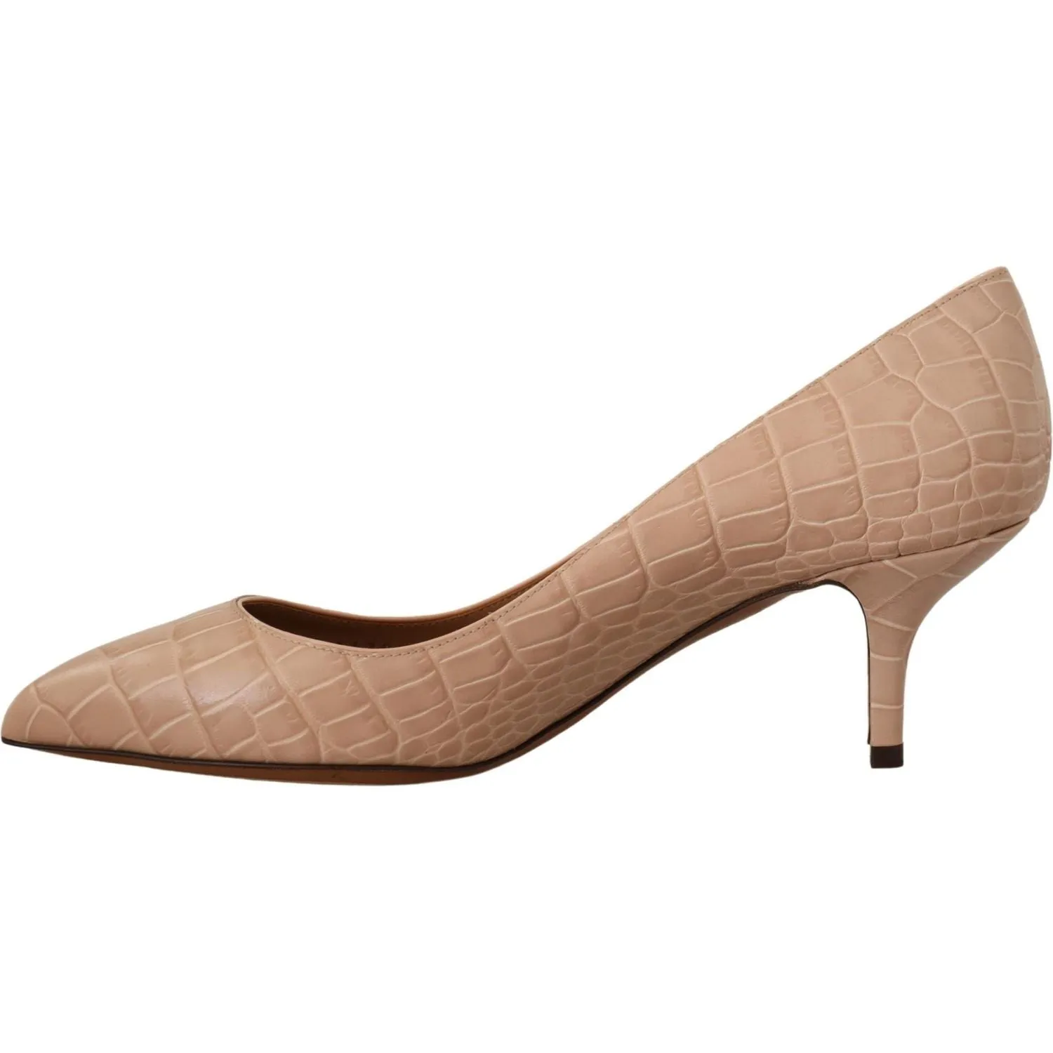 Dolce & Gabbana Elegant Beige Leather Pumps