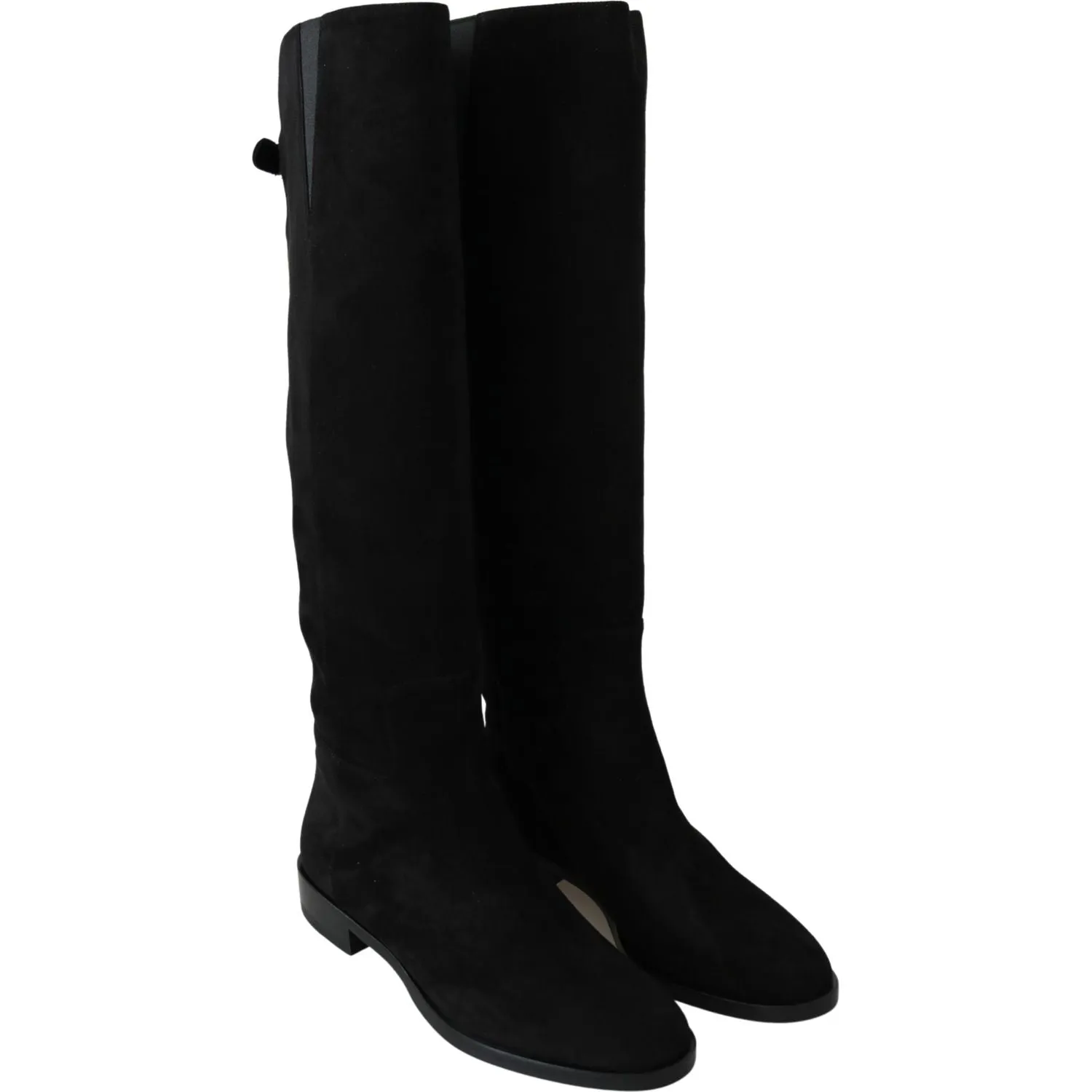 Dolce & Gabbana Elegant Black Suede Knee High Boots