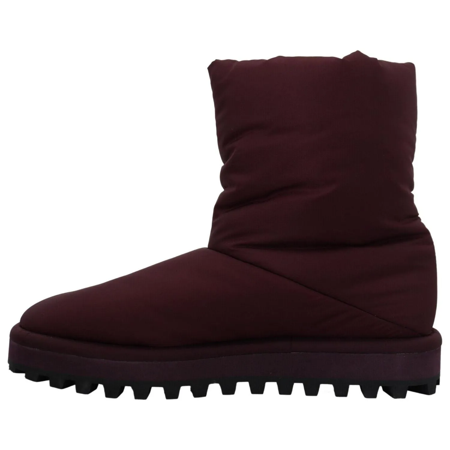 Dolce & Gabbana Elegant Bordeaux Mid Calf Boots