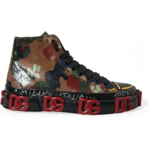 Dolce & Gabbana Multicolor High-Top Sneakers with Luxe Appeal