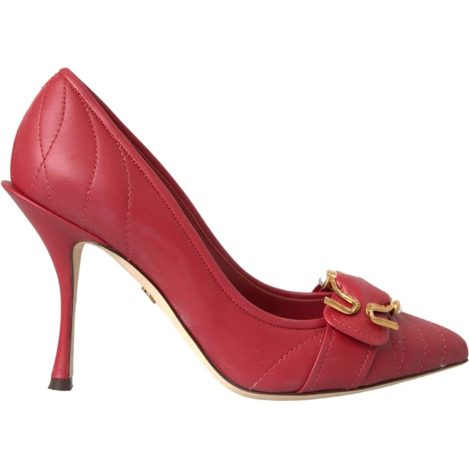 Dolce & Gabbana Red Devotion Leather Heels Pumps Shoes