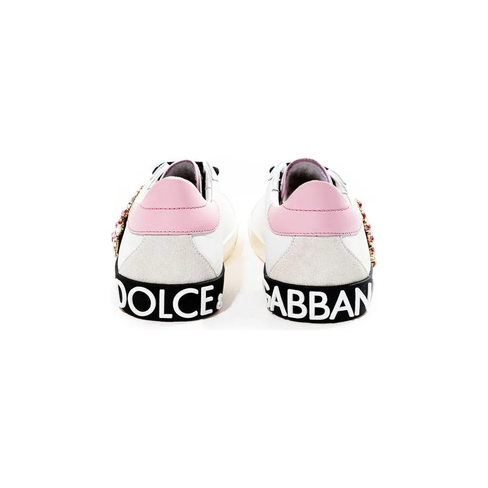 Dolce & Gabbana White Leather Sneaker