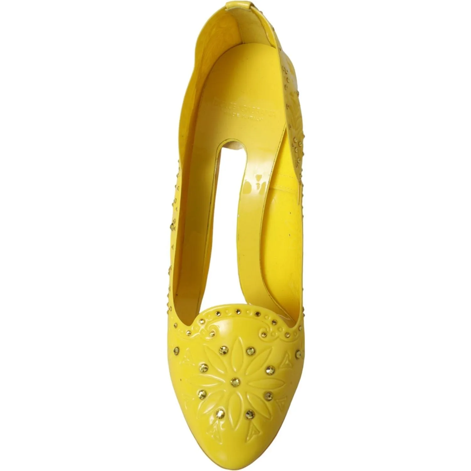 Dolce & Gabbana Yellow Crystal CINDERELLA Heels Pumps Shoes