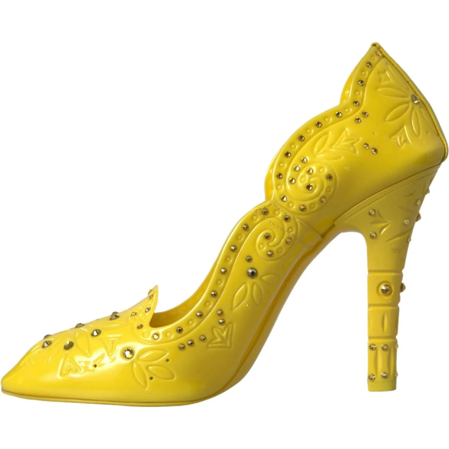 Dolce & Gabbana Yellow Crystal CINDERELLA Heels Pumps Shoes