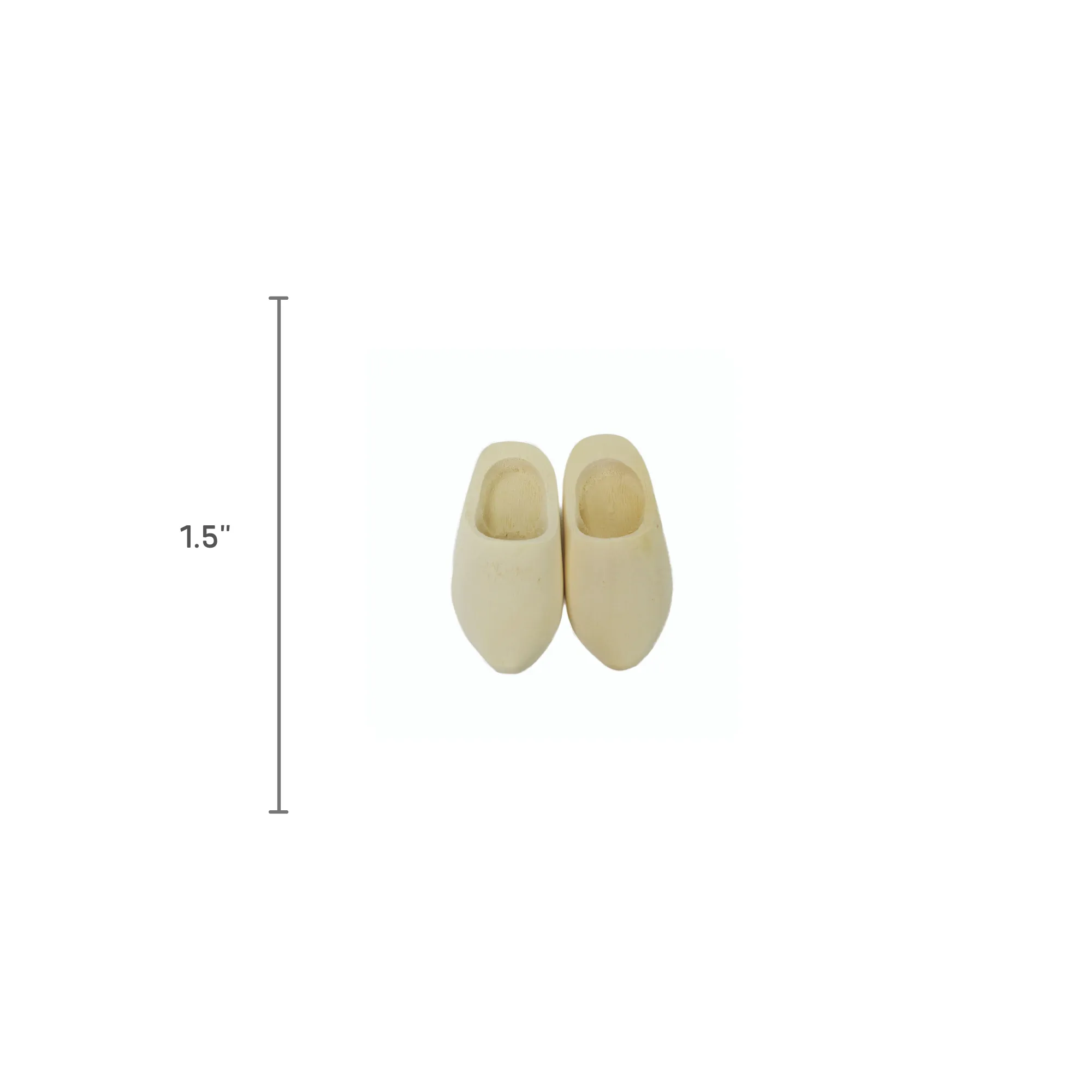 Doll Shoe Wooden Shoe Pair Natural