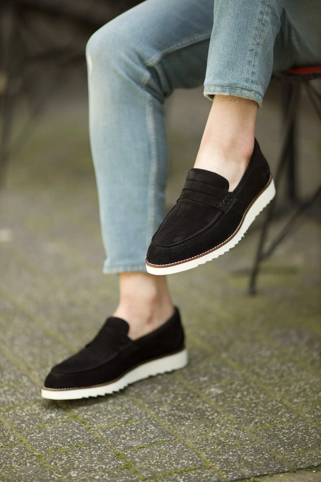 Dover Black Suede Leather Shoes