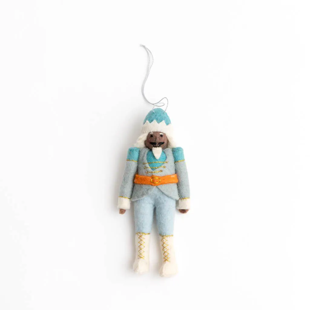 Icy Blue Nutcracker Ornament