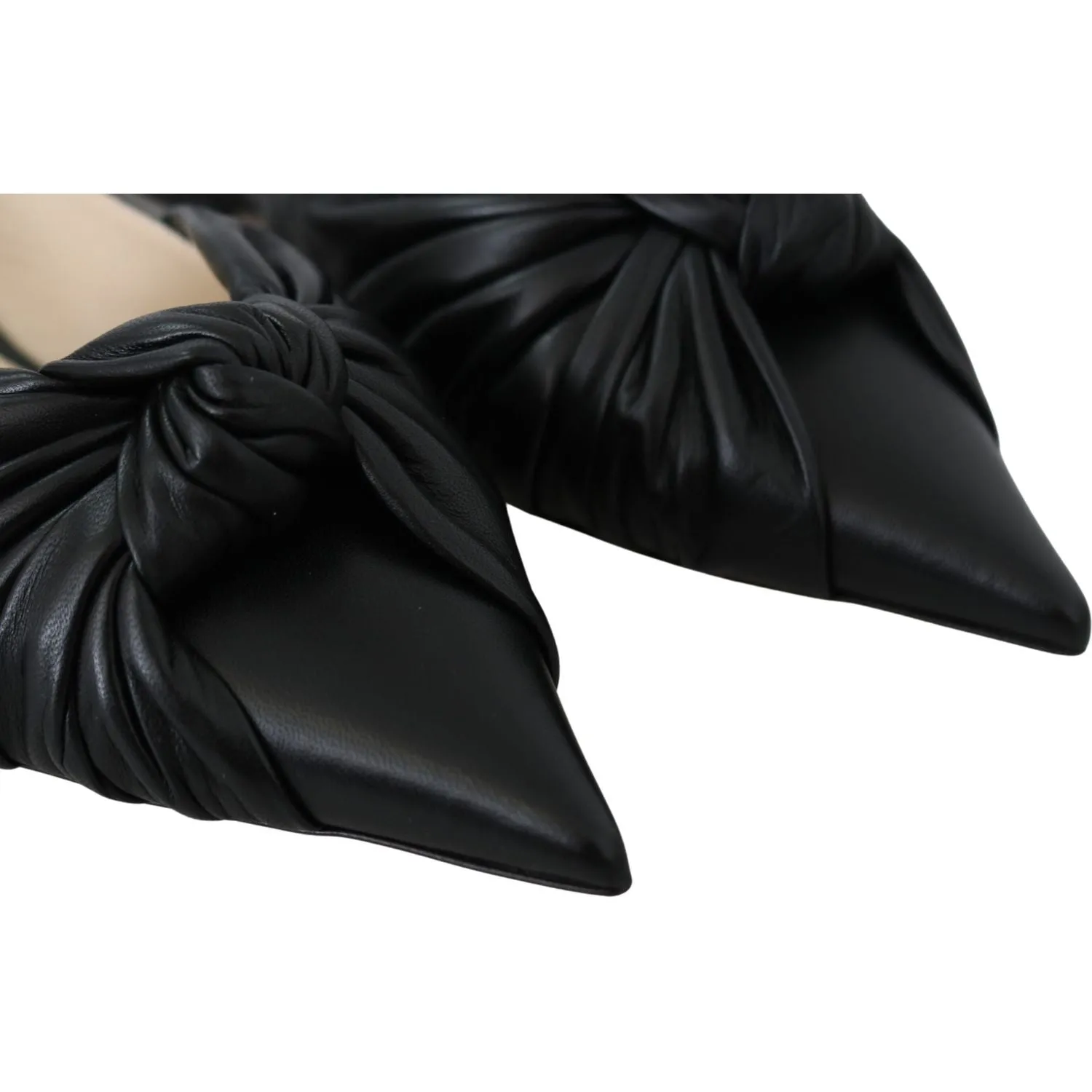 Jimmy Choo Elegant Pointed Toe Leather Flats