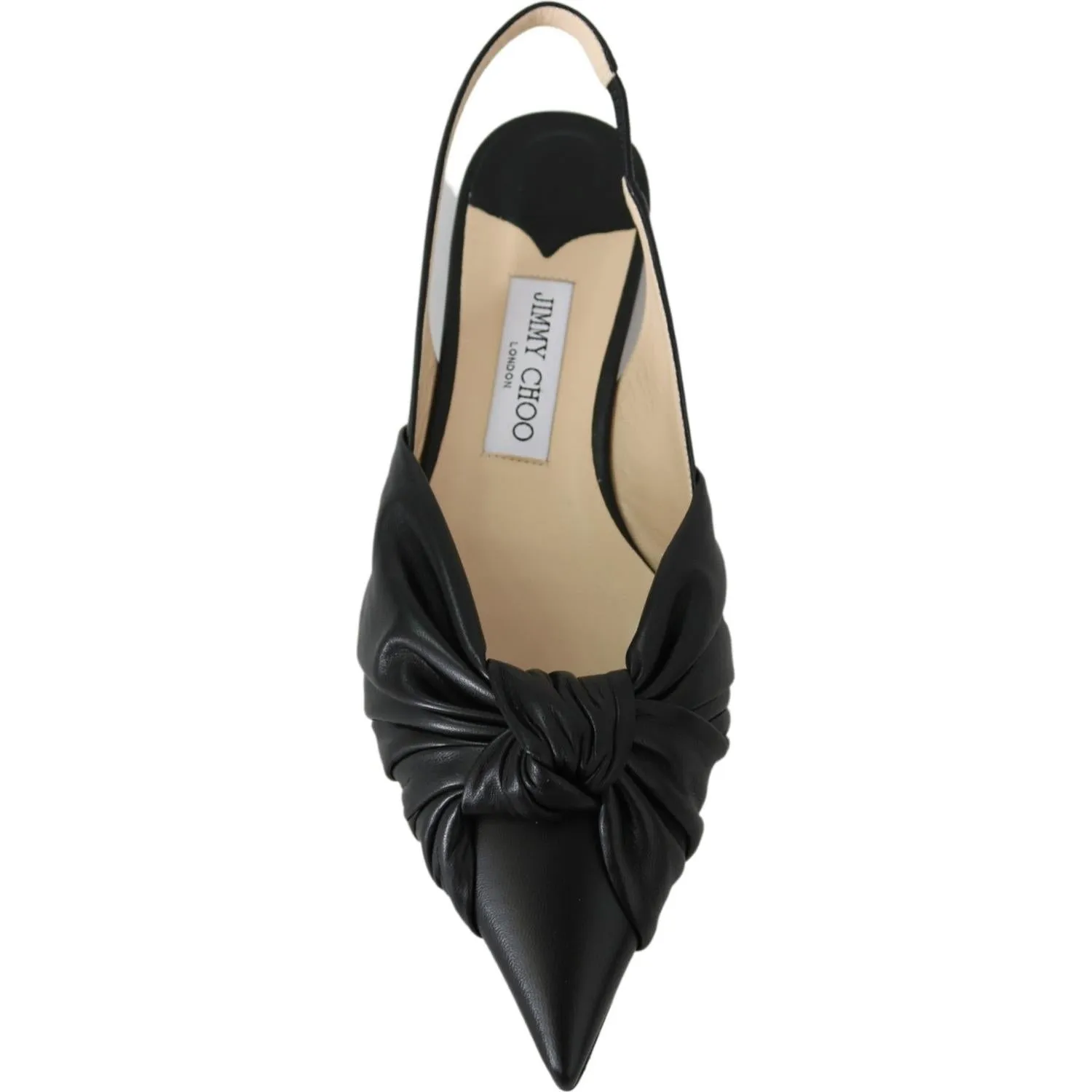 Jimmy Choo Elegant Pointed Toe Leather Flats