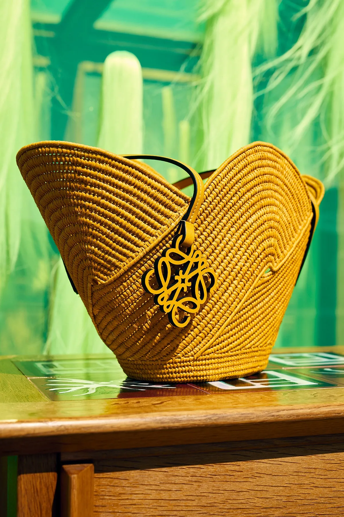 Loewe, Petal Basket Bag in Ochre