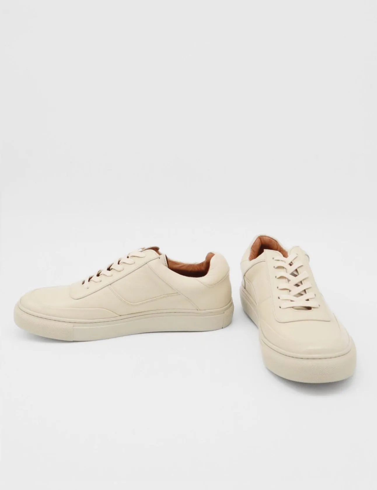 Martini sneakers in off white leather mens shoes