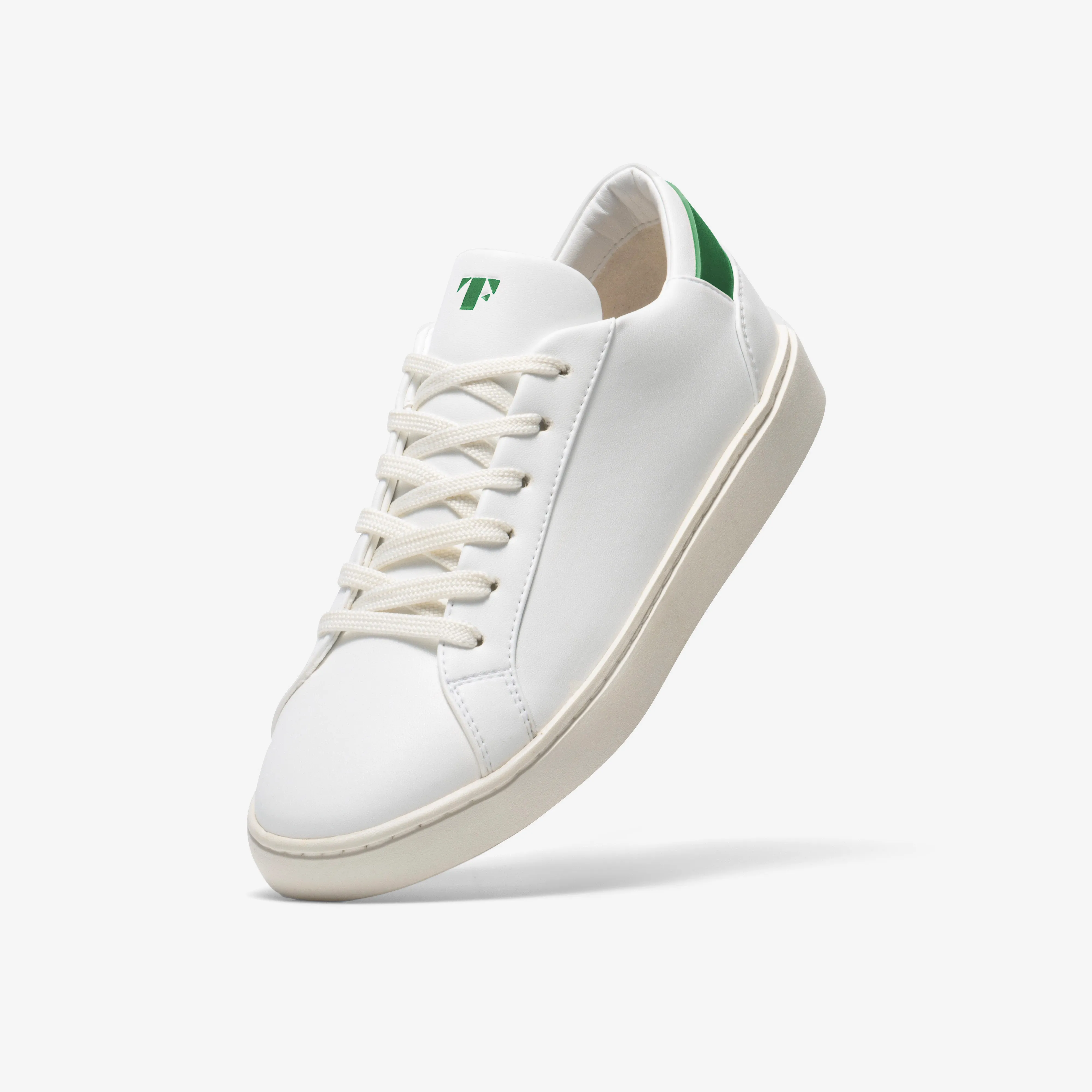 Men's Lace Up | White-Kelly Green