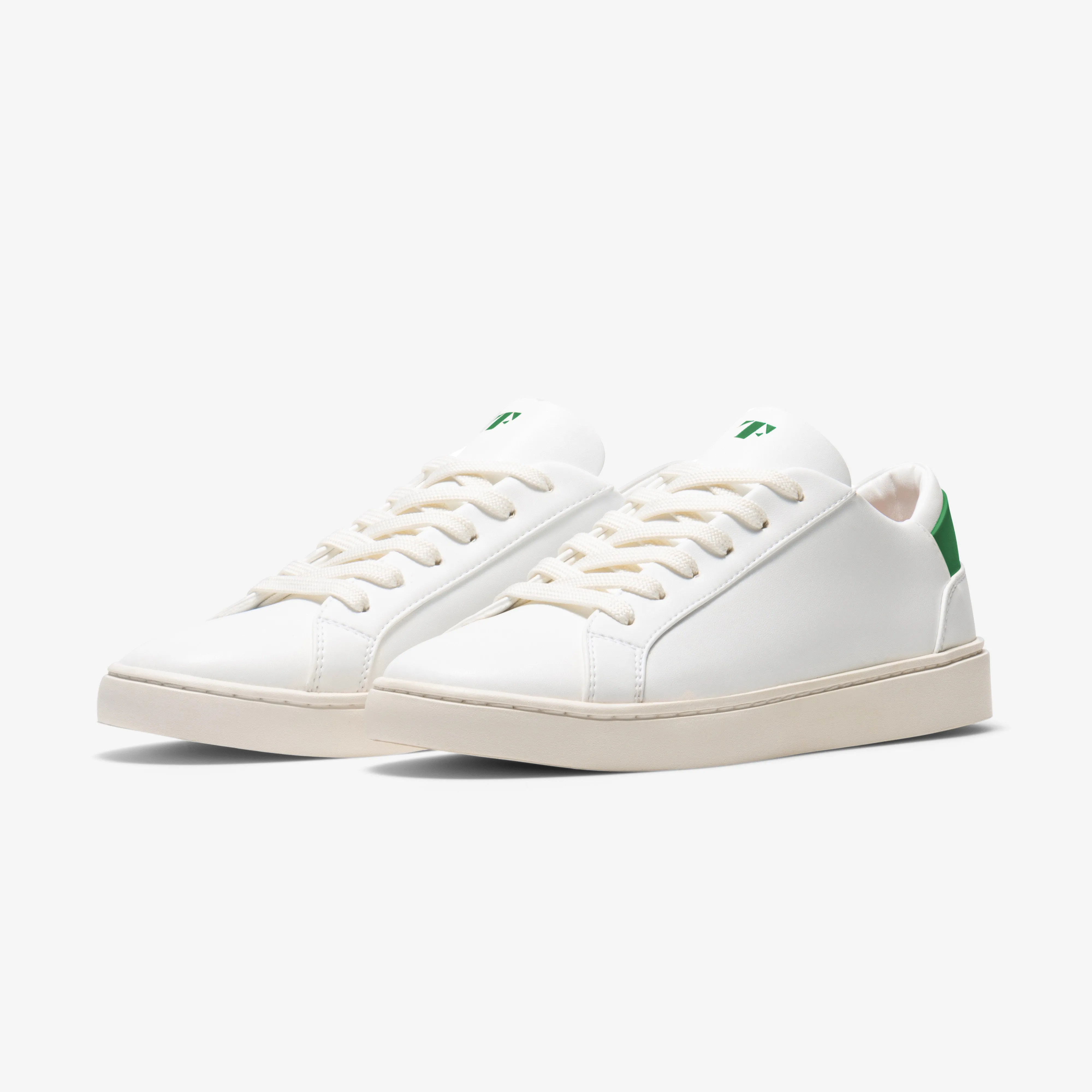 Men's Lace Up | White-Kelly Green