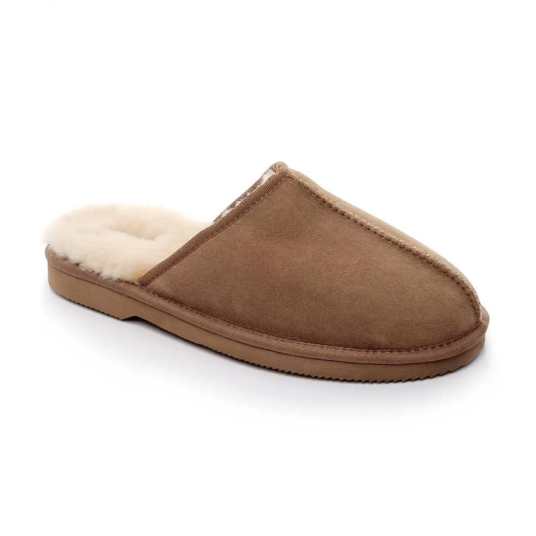 MUBO UGG Mens Slippers Double Face Australia Premium Sheepskin Scuff SW1300