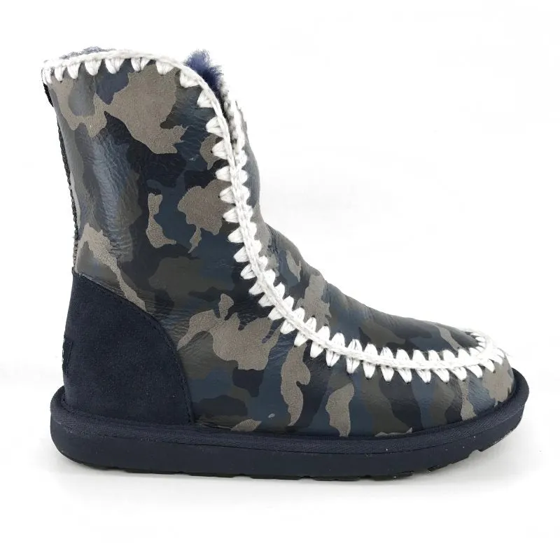 MUBO UGG Women Boots Classic Mimi Navy Camouflage