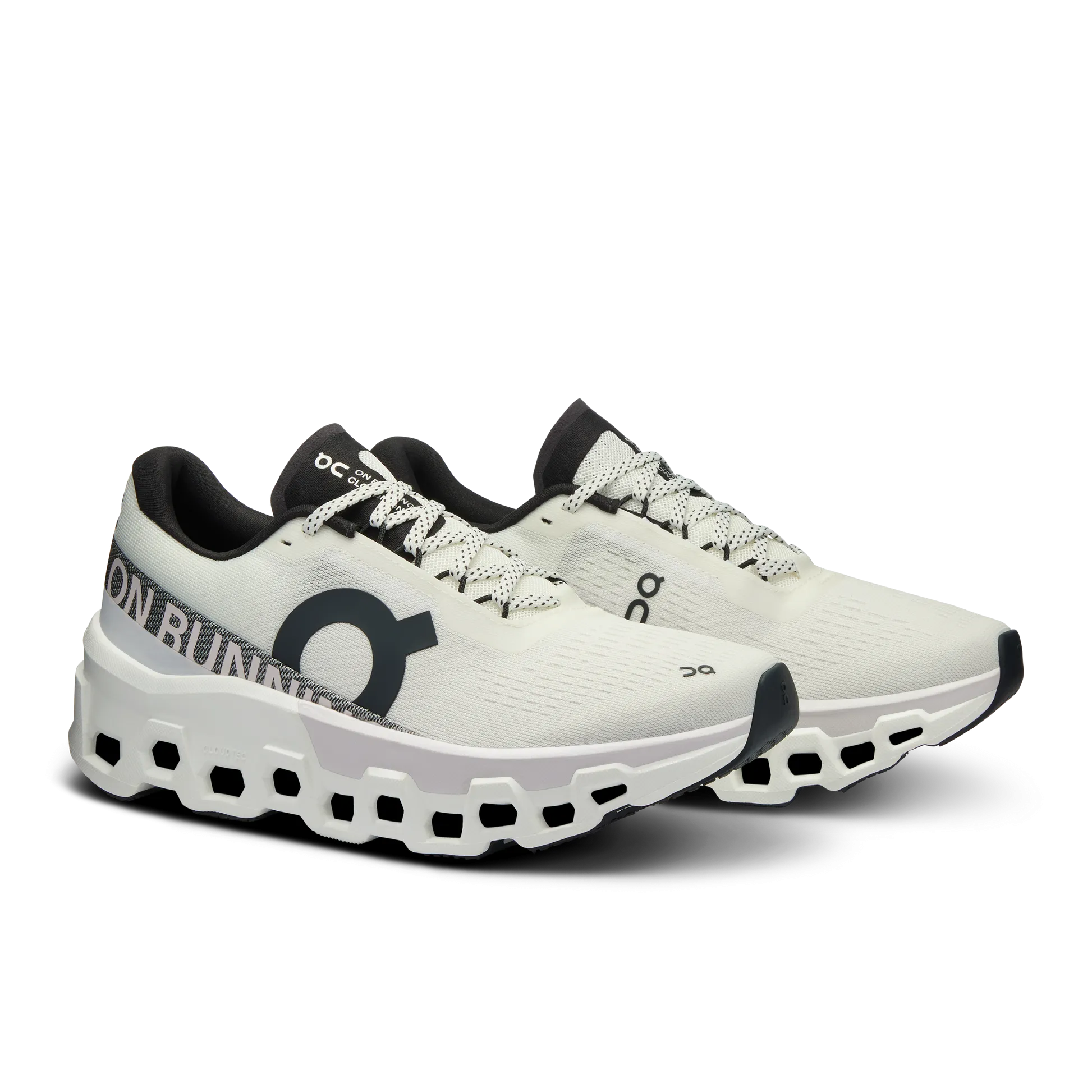 Womens On Running Cloudmonster 2 Shoes - Undyed/Frost Colorway, Cushioned Running Sneakers