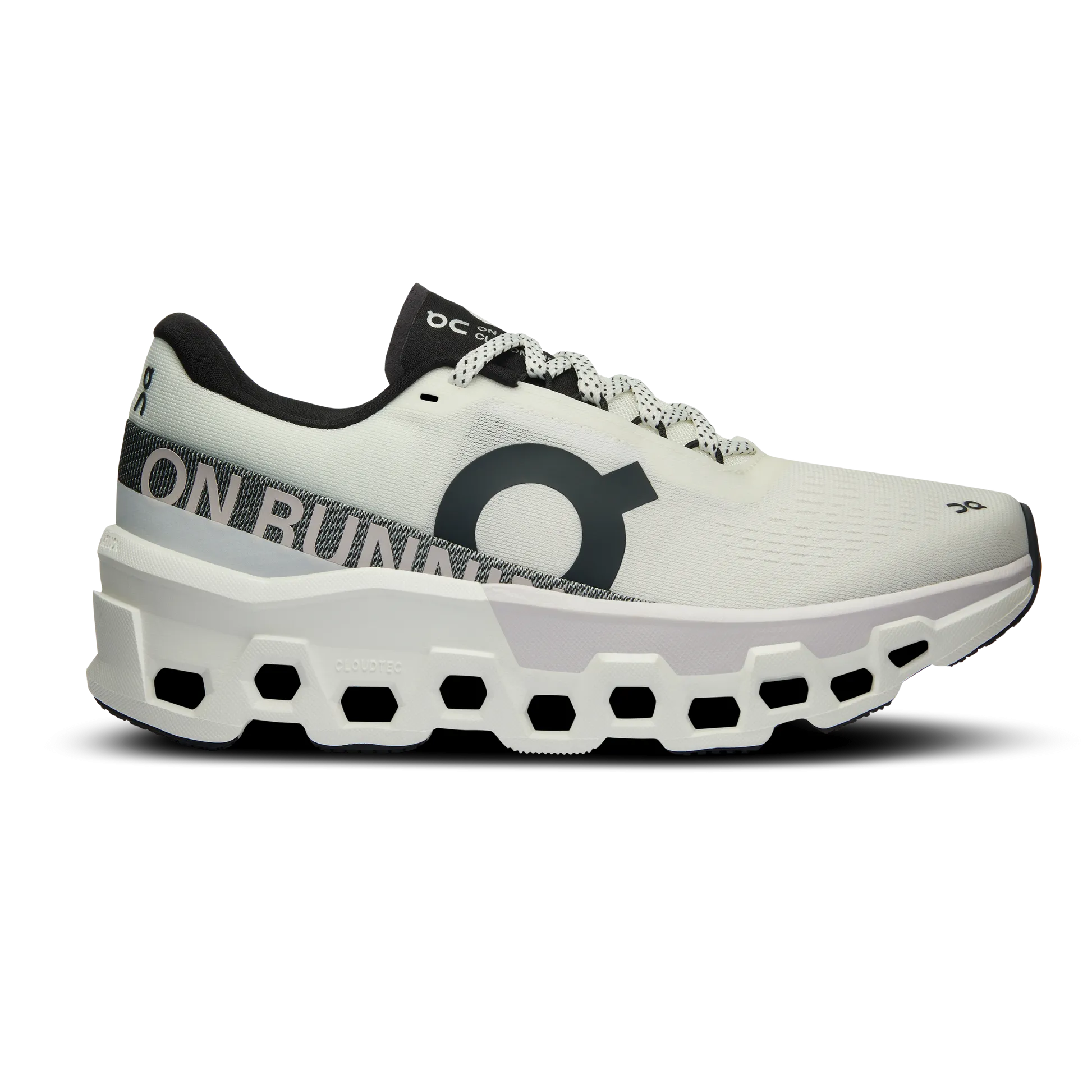 Womens On Running Cloudmonster 2 Shoes - Undyed/Frost Colorway, Cushioned Running Sneakers