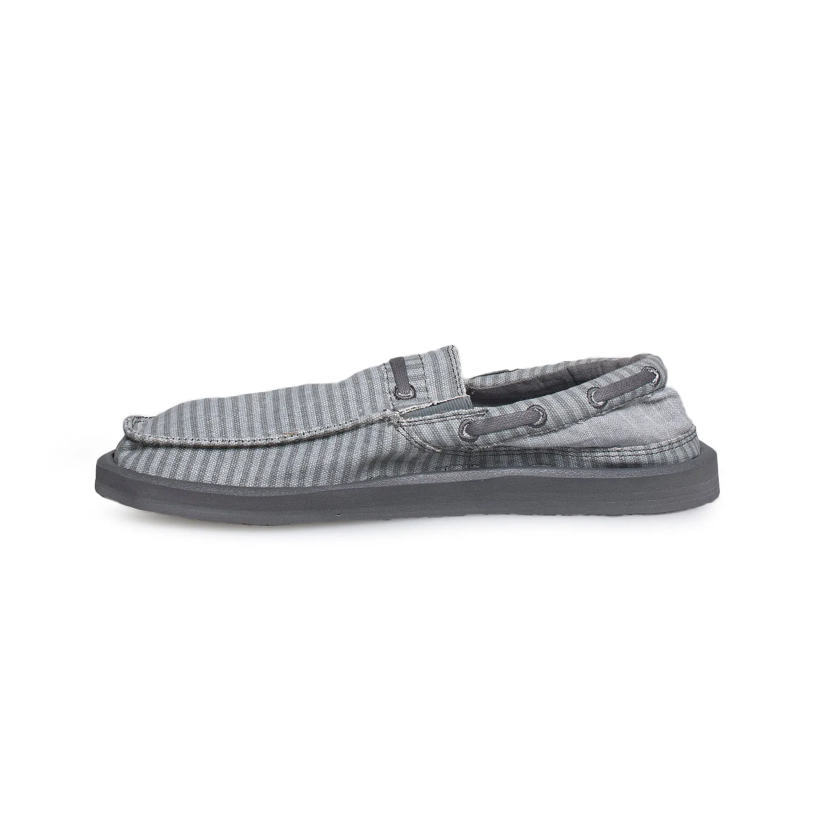 Sanuk Skipjack Hookie Grey Stripe Shoes - Men's