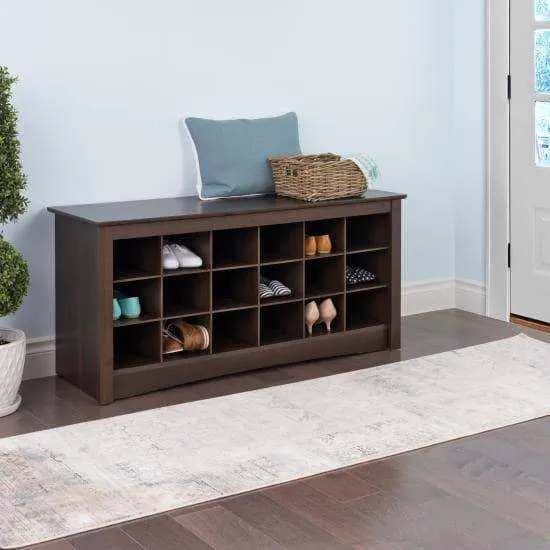 Shoe Cubbie Bench 18-inch - Multiple Options Available