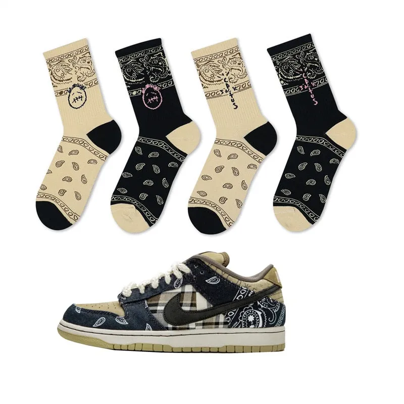 Travis Scott Cactus Jack Bandanas Socks - 3 Pairs