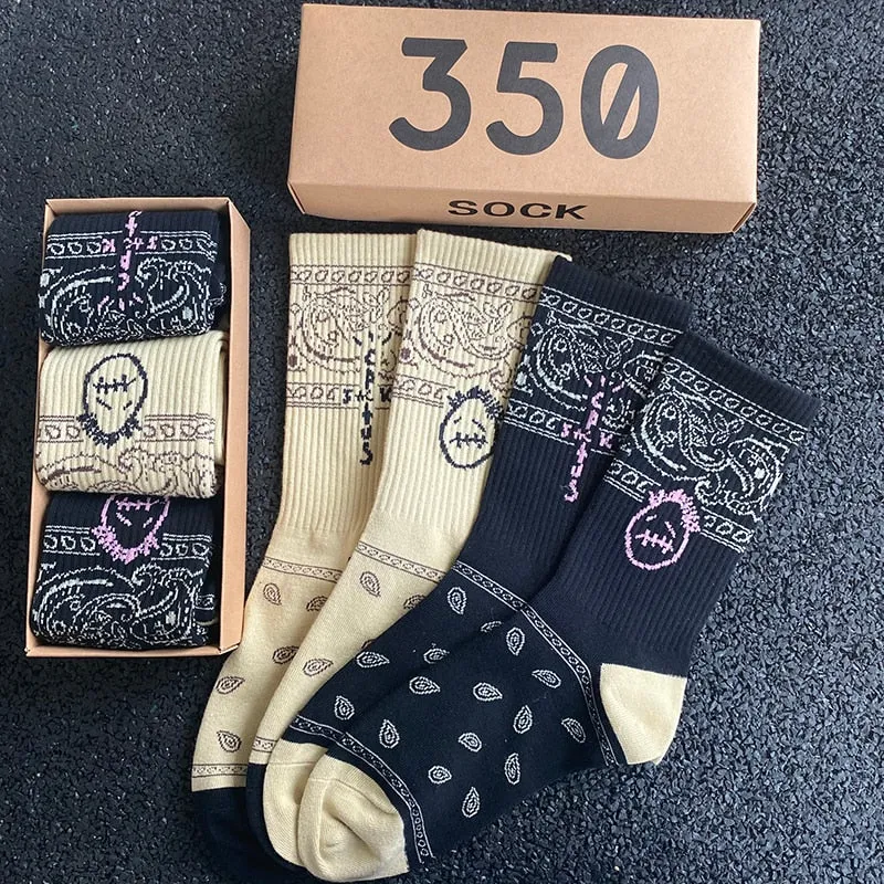 Travis Scott Cactus Jack Bandanas Socks - 3 Pairs