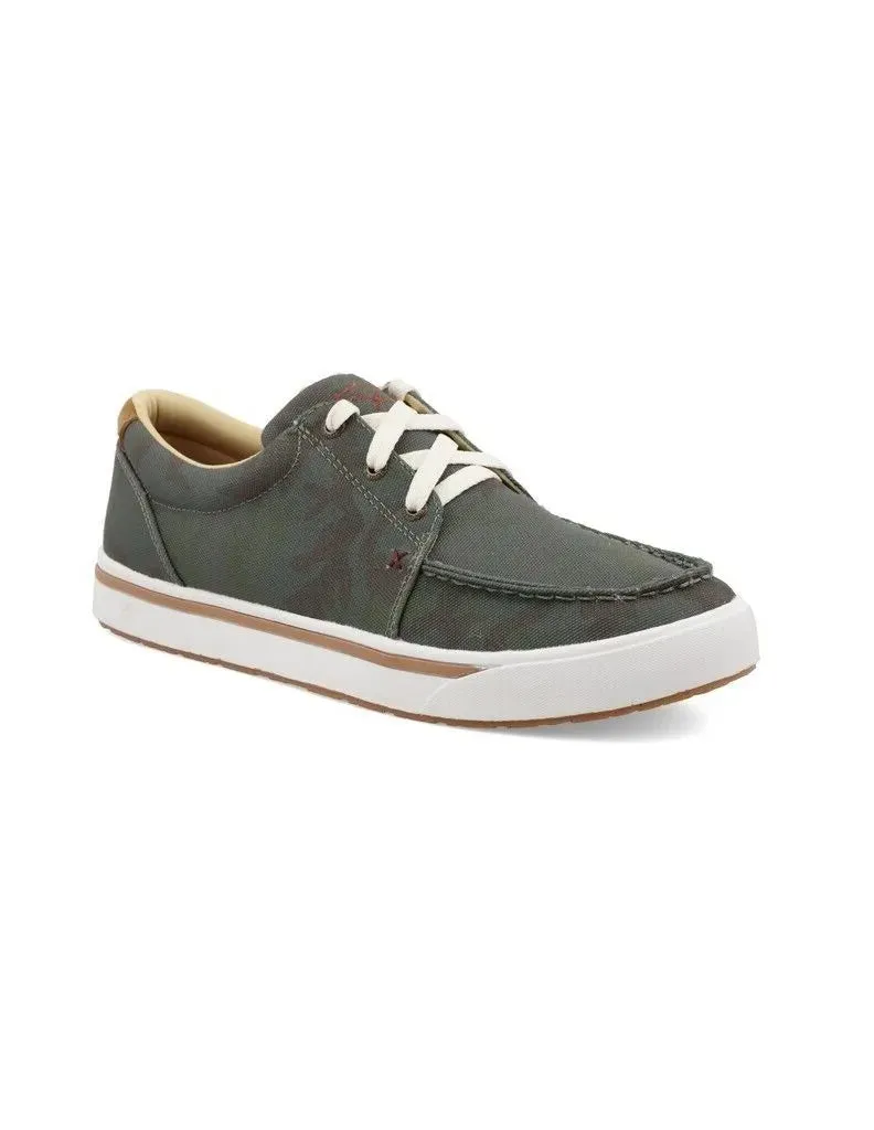 Twisted X Mens Green Camo Kicks Casual Shoes