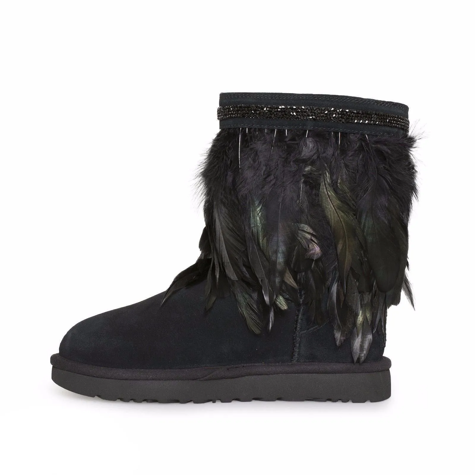 UGG Classic Short Peacock Black Boots