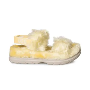 UGG Fluff Sugar Yellow Sandals - Women's