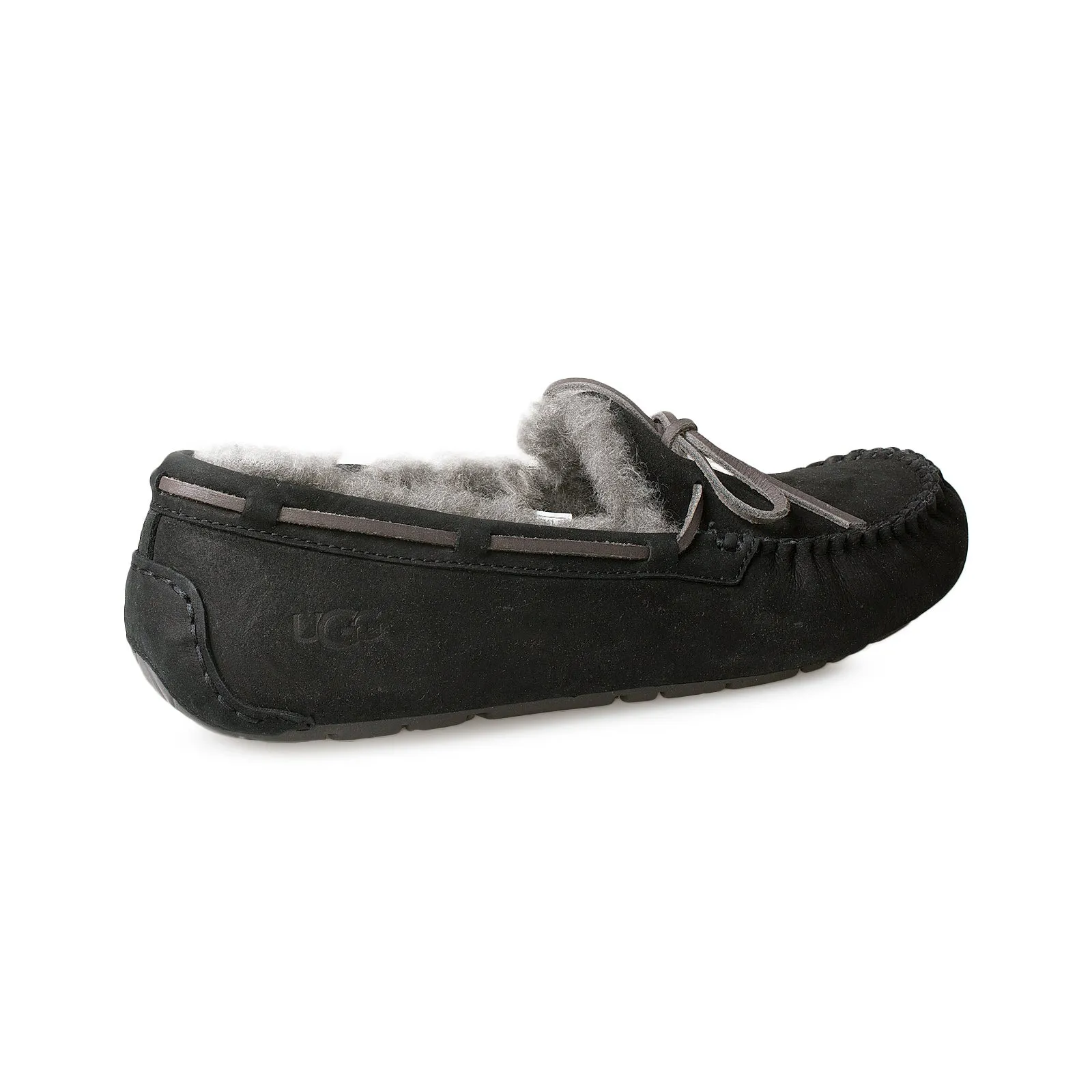 UGG Olsen Black Leather Slippers - Men's