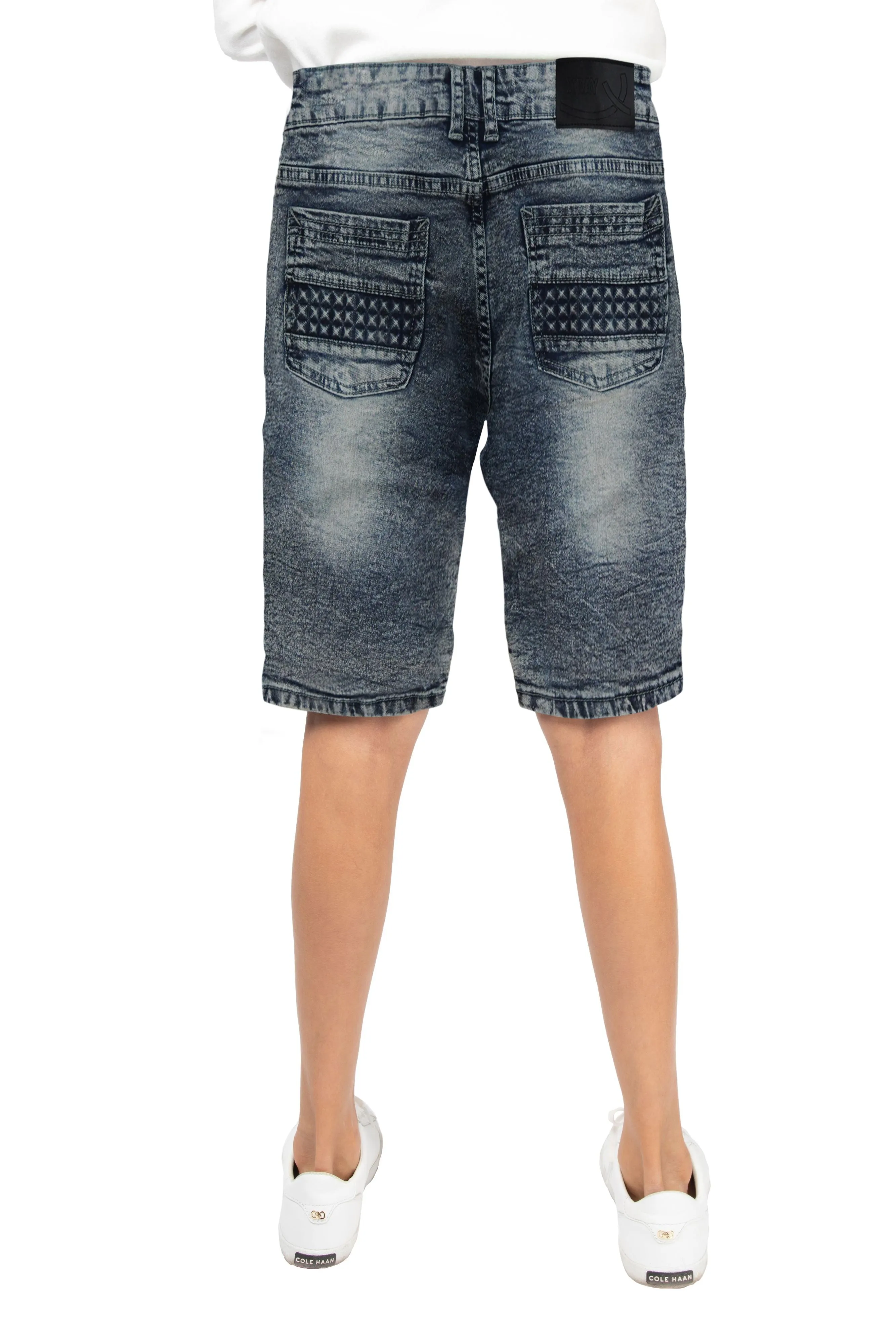 X RAY Kids Moto Biker Denim Shorts